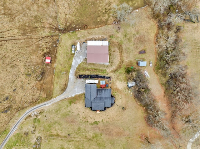 aerial view with a rural view