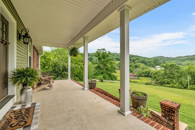 view of patio / terrace featuring a porch