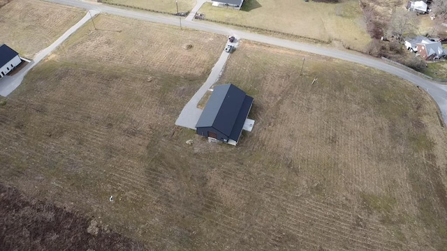 aerial view with a rural view