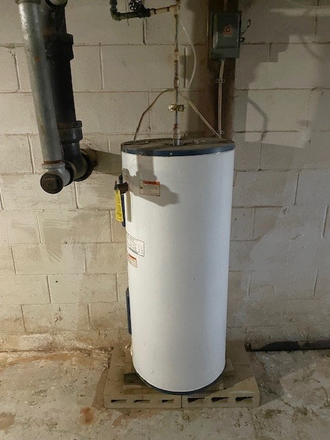 utilities featuring electric water heater