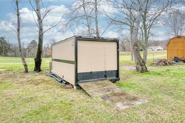 view of shed