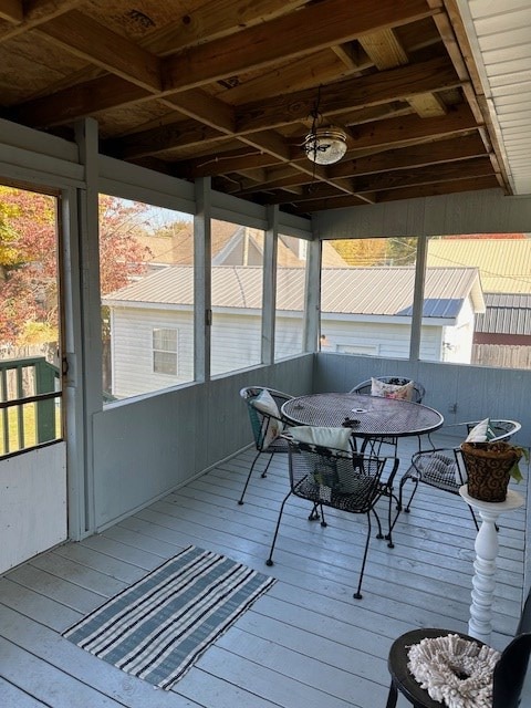 view of sunroom / solarium