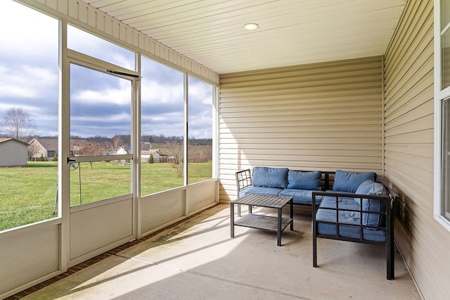 view of sunroom