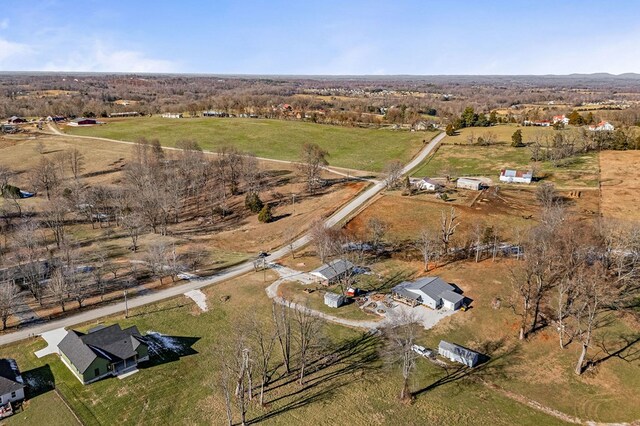 bird's eye view featuring a rural view