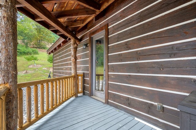 view of wooden deck