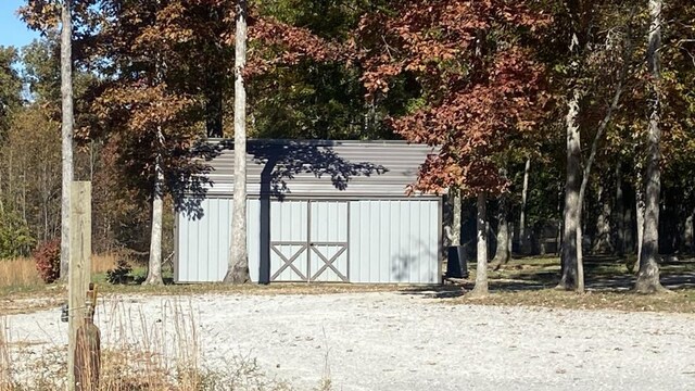 view of shed