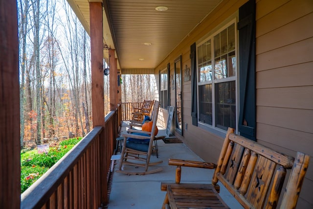 exterior space with covered porch