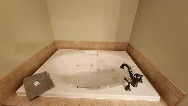 bathroom with a jetted tub