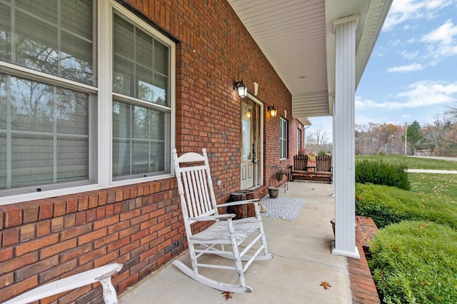 view of patio / terrace with covered porch