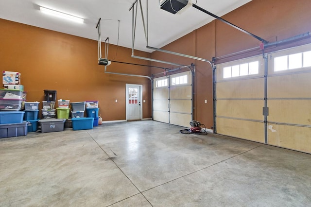 garage featuring a garage door opener