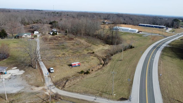 aerial view featuring a rural view