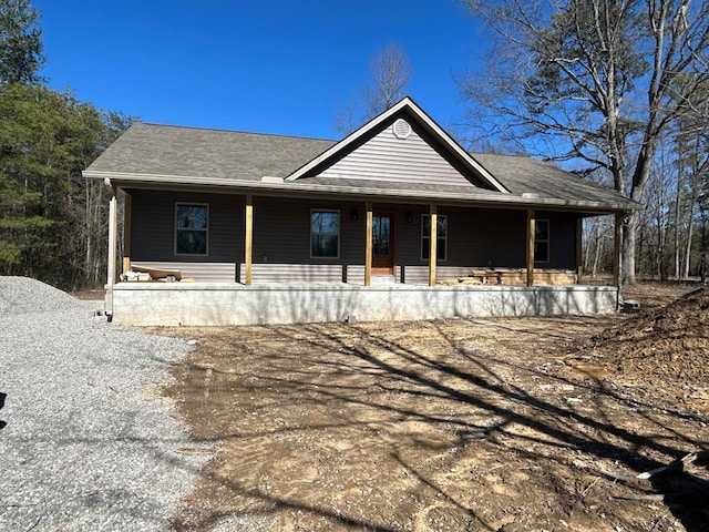 view of front of house featuring covered porch