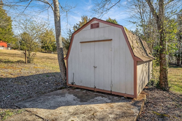 view of shed