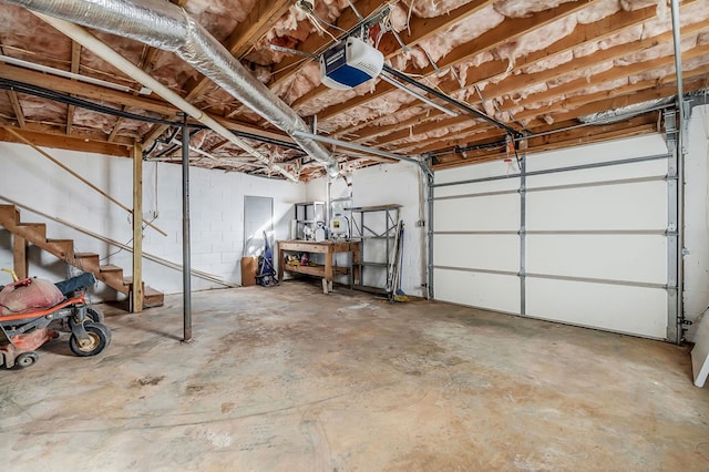 garage featuring a garage door opener