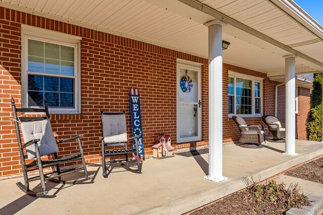 view of patio / terrace with covered porch