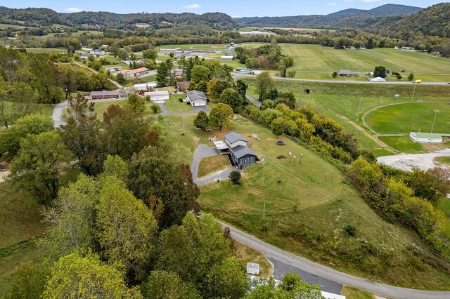 bird's eye view with a mountain view