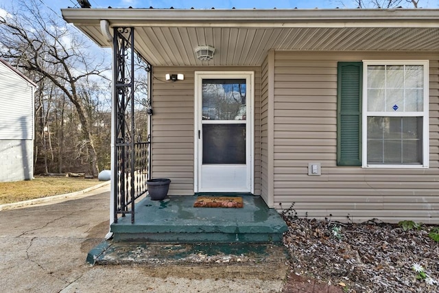 view of doorway to property