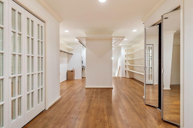 interior space with light wood finished floors