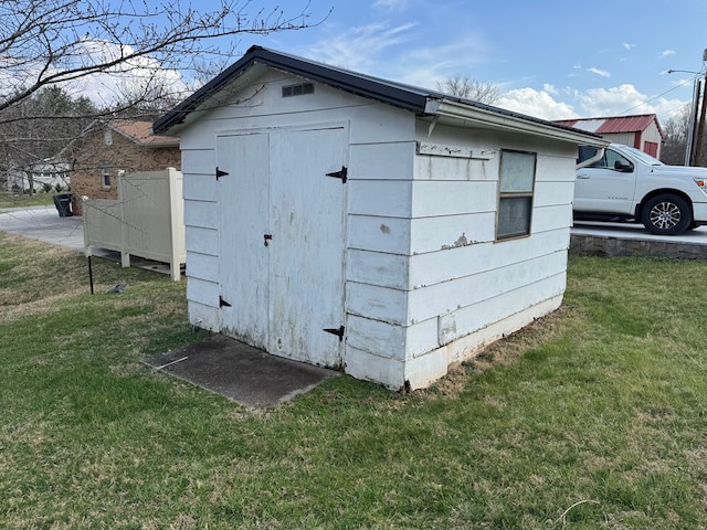 view of shed