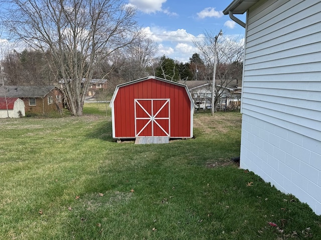 view of shed