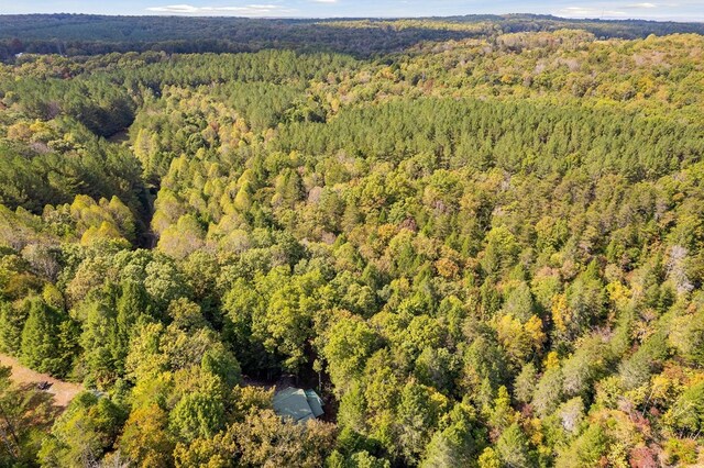 bird's eye view with a view of trees