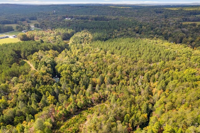 birds eye view of property with a view of trees