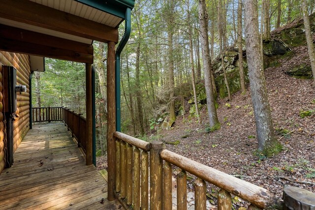 view of wooden deck