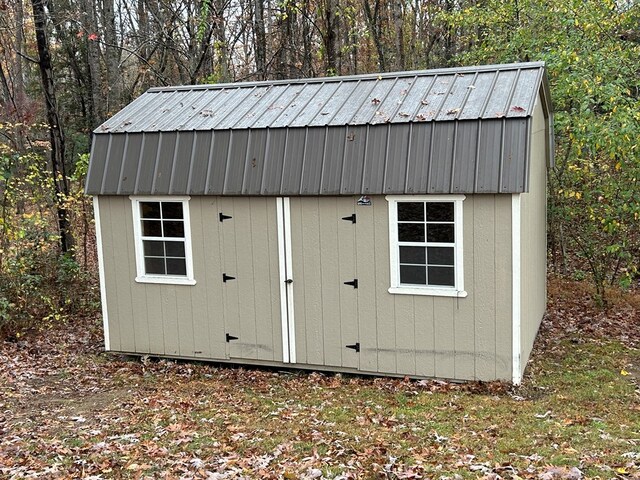 view of shed