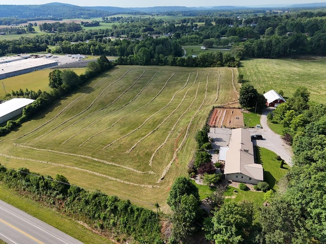 drone / aerial view with a rural view