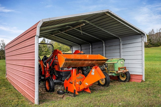 view of outdoor structure featuring a detached carport