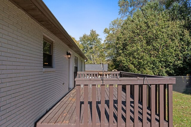 wooden deck with fence