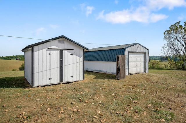 view of shed