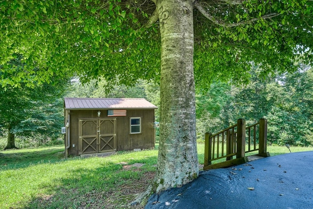 view of shed