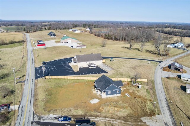 drone / aerial view with a rural view