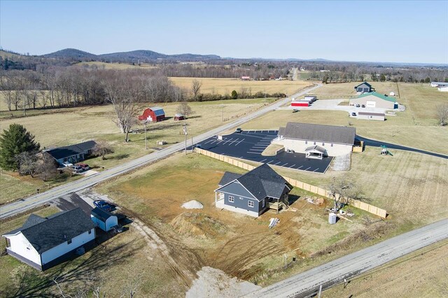 bird's eye view featuring a rural view