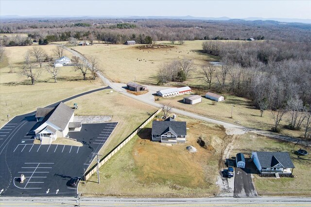 bird's eye view featuring a rural view