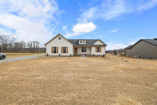 view of front of house featuring board and batten siding