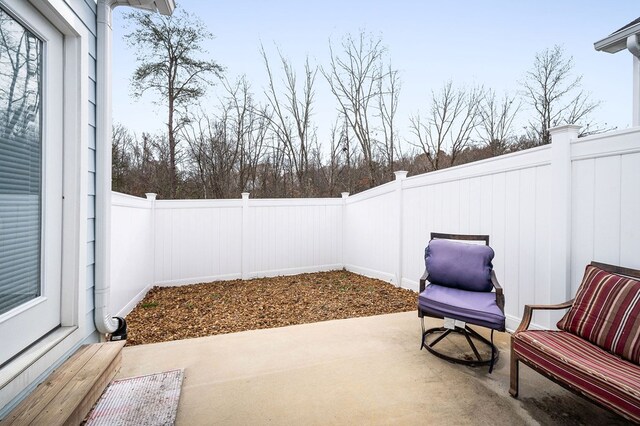 view of patio / terrace with a fenced backyard