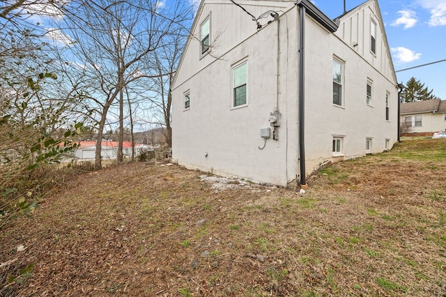 view of home's exterior featuring stucco siding