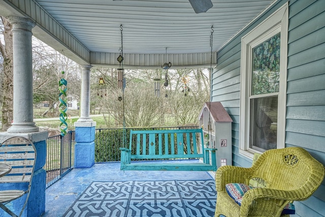 view of patio with covered porch