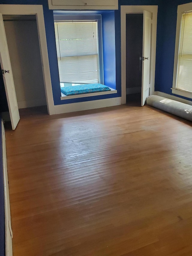 unfurnished bedroom featuring light hardwood / wood-style flooring