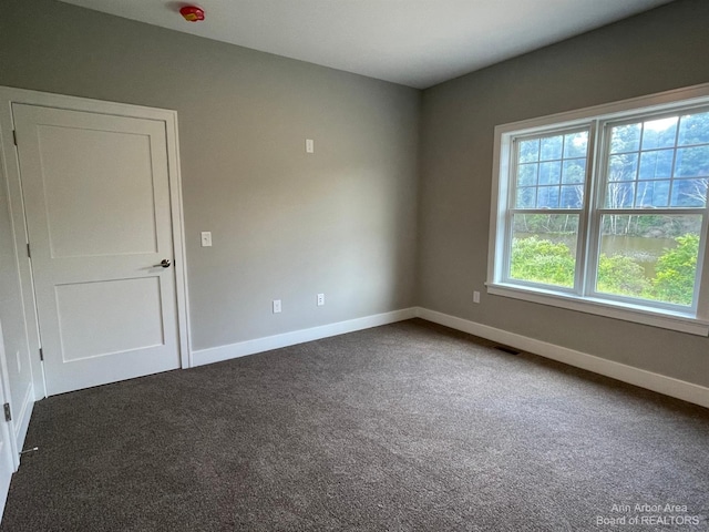 view of carpeted spare room