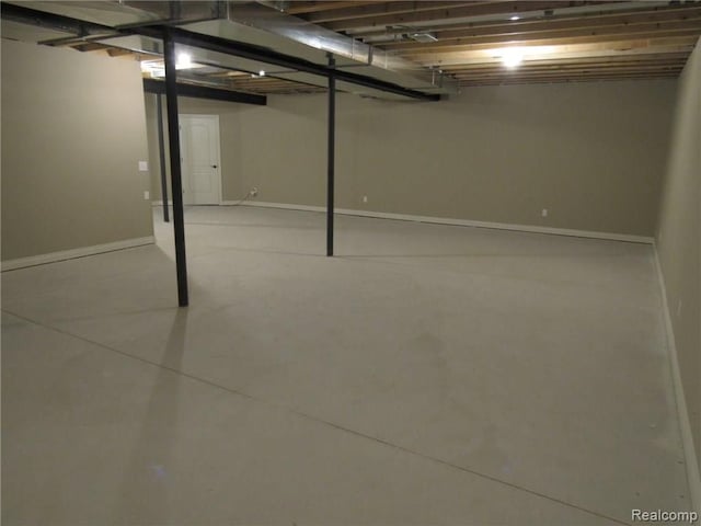 view of basement