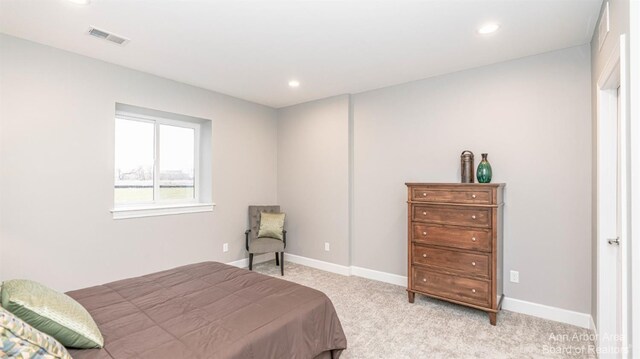 9 Black Cherry Ln, Saline, MI 48176 - bedroom with light colored carpet, recessed lighting, and baseboards