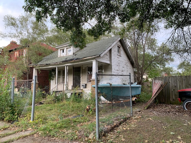 exterior space featuring a porch