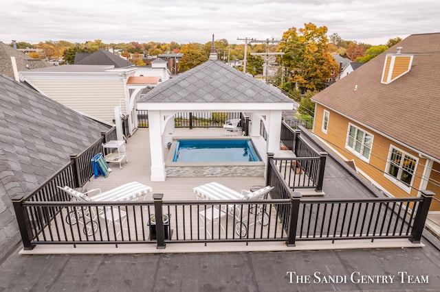 view of pool featuring a gazebo