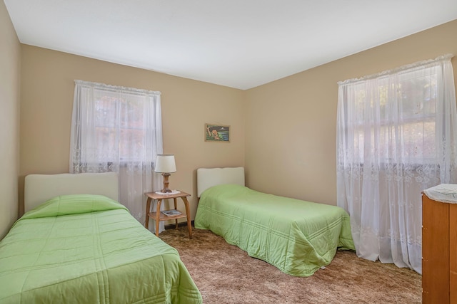 bedroom featuring carpet flooring