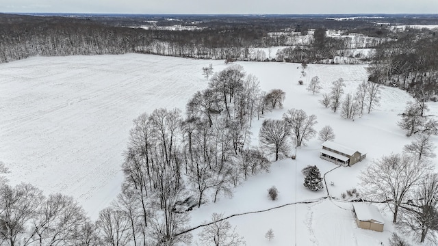 view of snowy aerial view