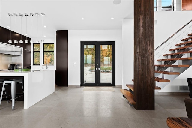 interior space featuring french doors