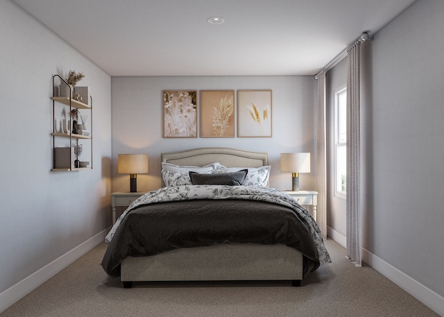 view of carpeted bedroom